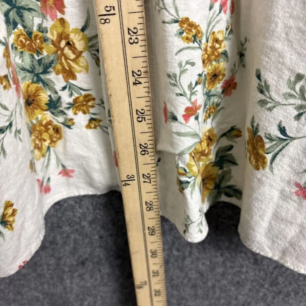 Old Navy Cami SunDress Womens Size L Cream Floral Peasant Cottagecore - Picture 4 of 10